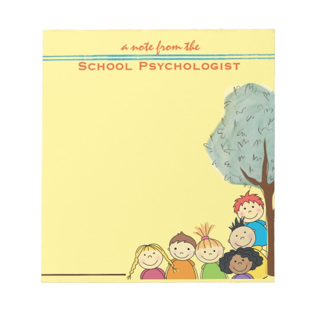 All About Kids-- School Psychologist Note Pad (Front)