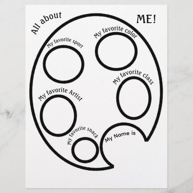 All about ME! Art Class Students Letterhead (Front)