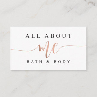 All About Me Bath and Body Business Card