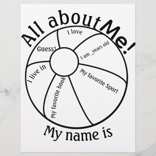 All about ME! Beach Ball  Letterhead