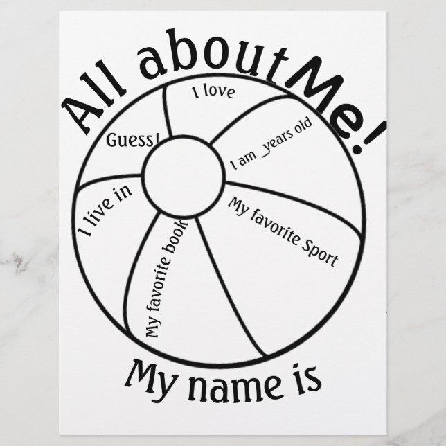 All about ME! Beach Ball  Letterhead (Front)