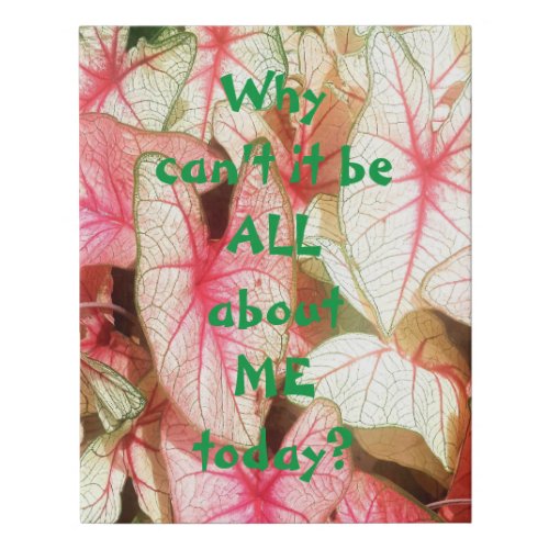 All About Me Faux Wrapped Canvas Print