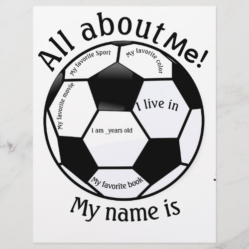 All about ME! Soccer Ball  Letterhead