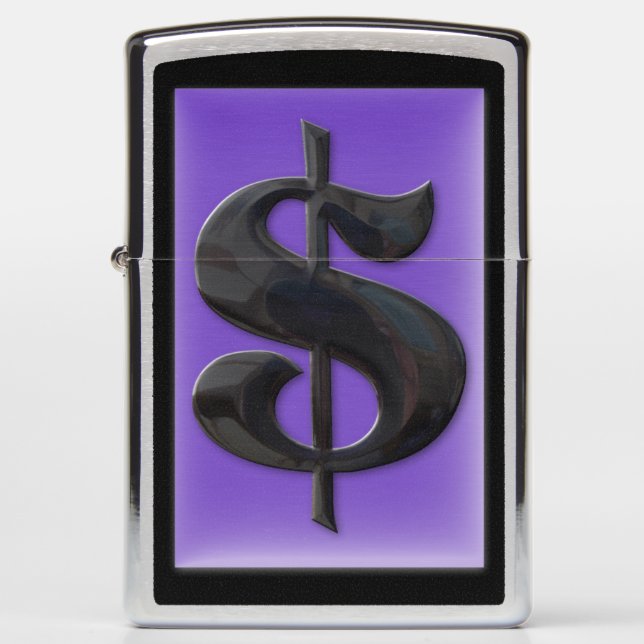 All about Money Dollar Sign Zippo Lighter (Front)