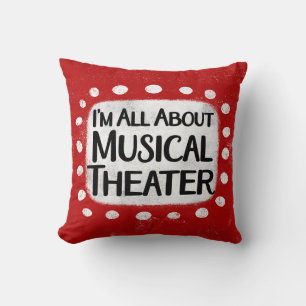 All About Musical Theater Throw Pillow