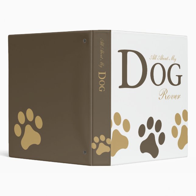 All About My Dog Personalized Binder (Background)