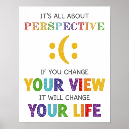 All About Perspective Classroom Motivational Poste Poster