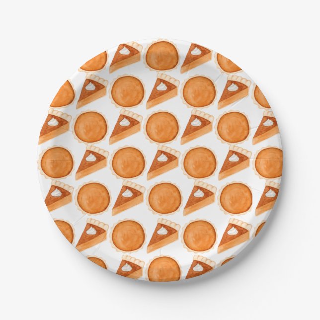 All About Pumpkin Pie Paper Plates (Front)