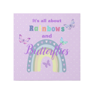 All About Rainbows And Butterflies Gallery Wrap
