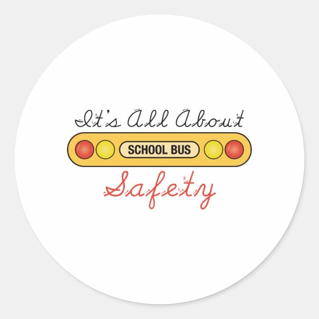 All About Safety Classic Round Sticker (Front)