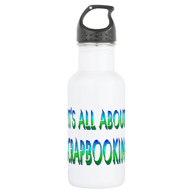 All About Scrapbooking Stainless Steel Water Bottle (Front)