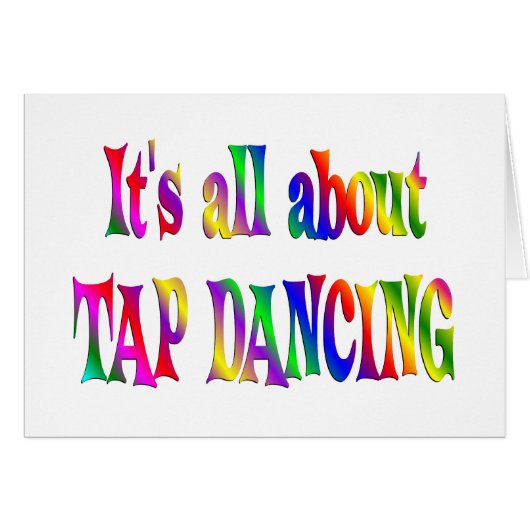 All About Tap Dancing Cards (Front Horizontal)