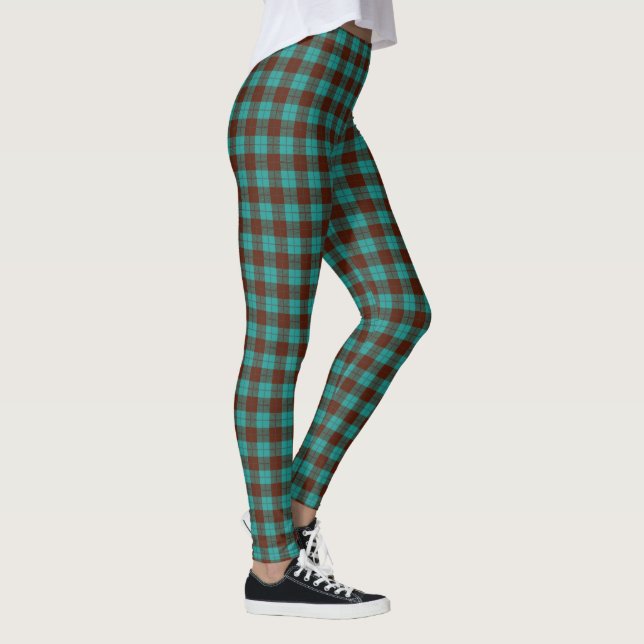 All About Teal Plaid  Leggings (Right)