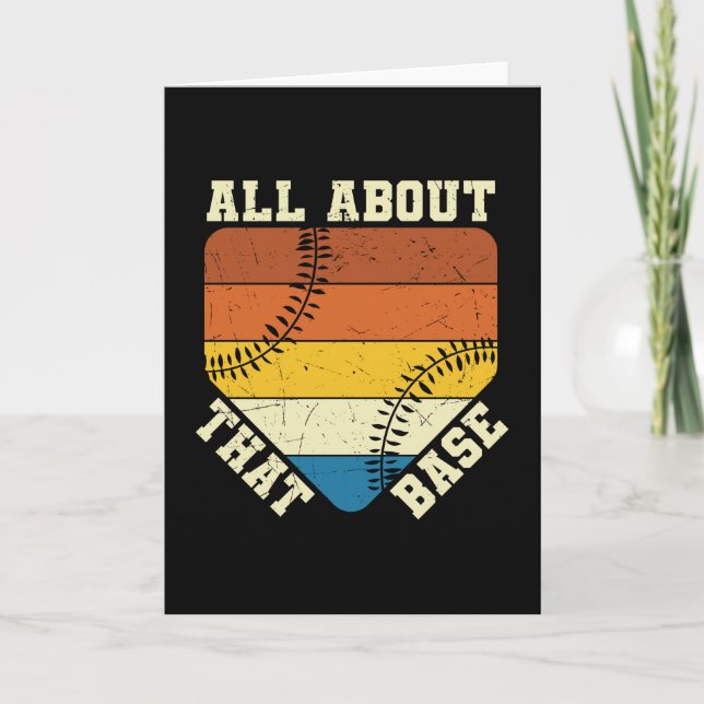 All About That Base | Baseball beautiful design Card (Front)