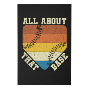 All About That Base Baseball beautiful design Faux Canvas Print