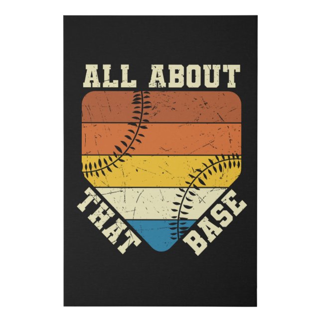All About That Base | Baseball beautiful design Faux Canvas Print (Front)