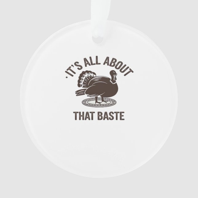 All About That Baste Christmas Trendy Modern Style Ornament (Front)