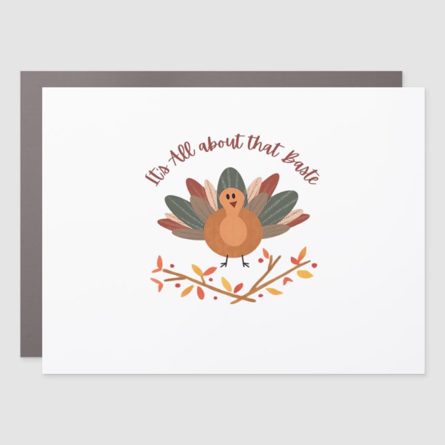 All About That Baste Sloth Classic Whimsical Style Car Magnet (Front)