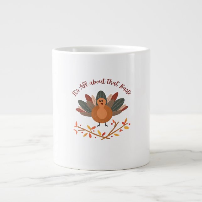 All About That Baste Sloth Classic Whimsical Style Giant Coffee Mug (Front)