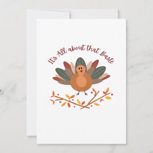 All About That Baste Sloth Classic Whimsical Style Holiday Card (Front)