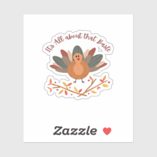 All About That Baste Sloth Classic Whimsical Style Sticker