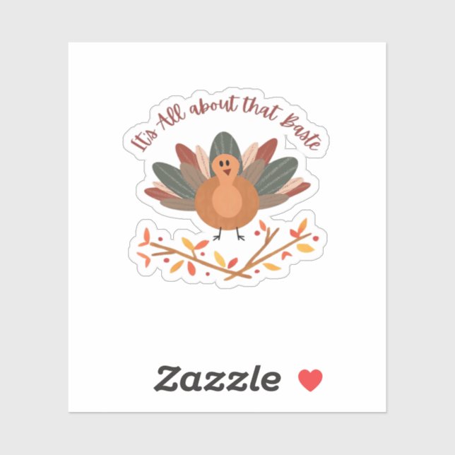 All About That Baste Sloth Classic Whimsical Style Sticker (Sheet)