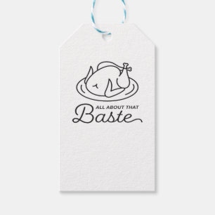 All About That Baste Thanksgiving Minimal Design Gift Tags