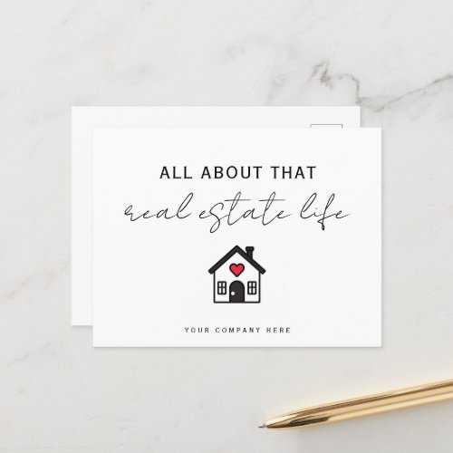 All About That Real Estate Life Promotional  Postcard