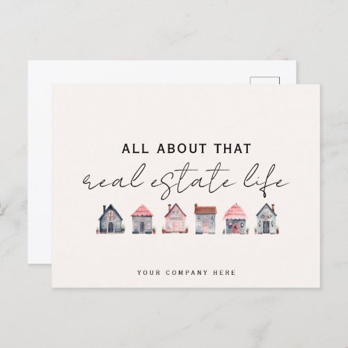 All About That Real Estate Life Promotional   Postcard
