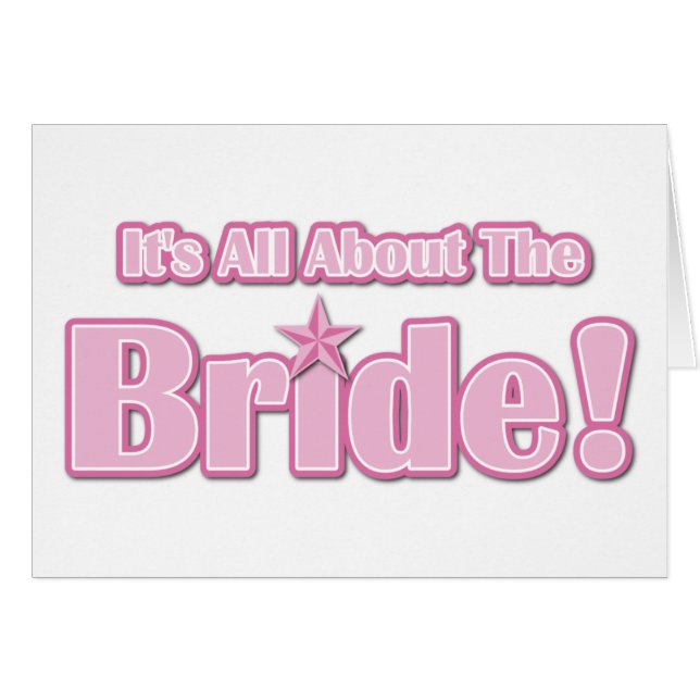 All About The Bride Cards (Front Horizontal)