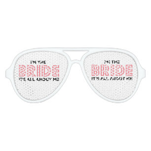 All About the Bride Pink Aviator Sunglasses