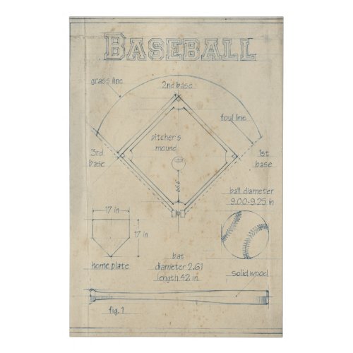 All About the Game _ Baseball Faux Canvas Print