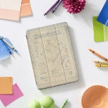 All About the Game - Baseball iPad Pro Cover<br><div class="desc">All About the Game I" by Ethan Harper. Features a blueprint-like design of baseball elements.</div>