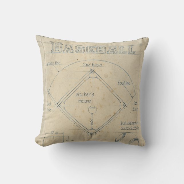 All About the Game - Baseball Throw Pillow (Front)