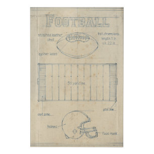 All About the Game - Football Faux Canvas Print