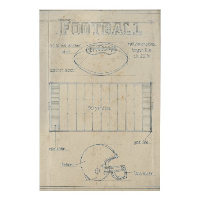 All About the Game - Football Faux Canvas Print (Front)