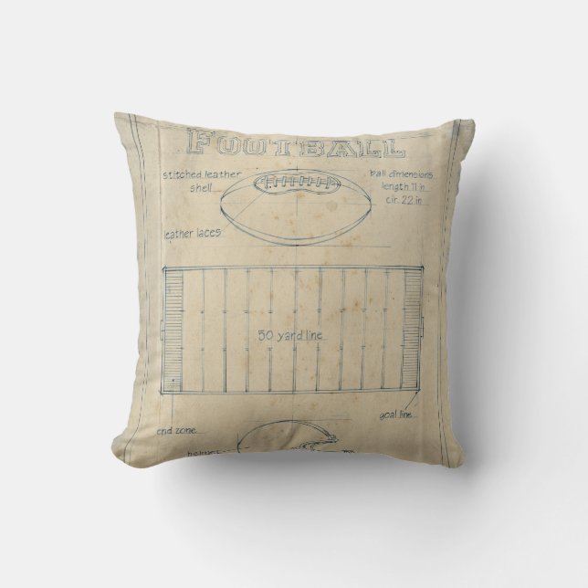 All About the Game - Football Throw Pillow (Front)