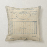 All About the Game - Football Throw Pillow<br><div class="desc">All About the Game II" by Ethan Harper. Features a blue-print like image of football elements.</div>
