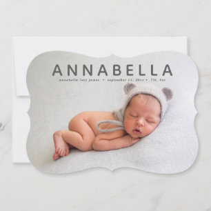 All about the name photo birth announcement