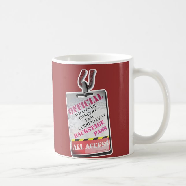 All Access Backstage Pass Coffee Mug (Right)