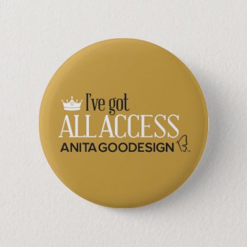 All Access Club Button (gold) by AnitaGoodesign at Zazzle