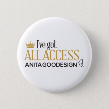 All Access Club Button (white) by AnitaGoodesign at Zazzle