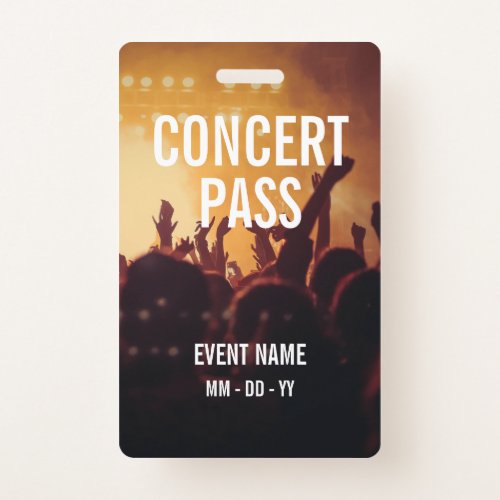 All Access Name Photo Custom Concert Badge