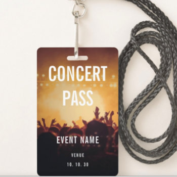 All Access Name Photo Custom Concert Badge by monogramgallery at Zazzle