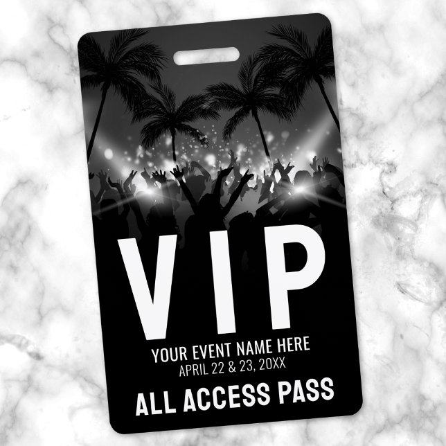 All Access Pass Black White Event VIP Badge (All Access Pass Black White Event VIP Badge )