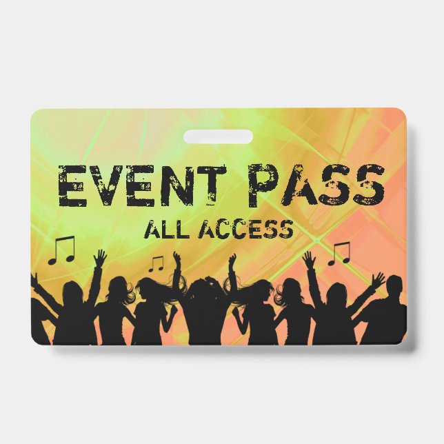 All Access Pass Concert Event Staff Badge (Front)