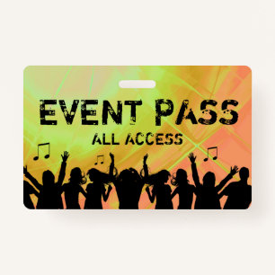All Access Pass Concert Event Staff Badge
