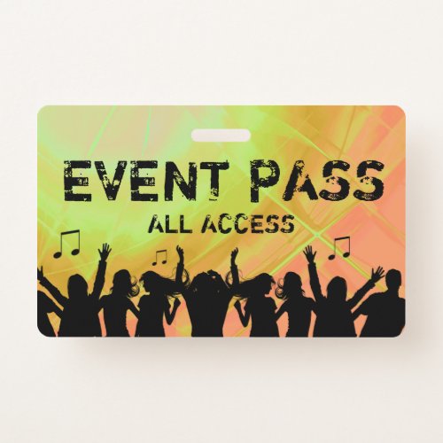All Access Pass Concert Event Staff Badge