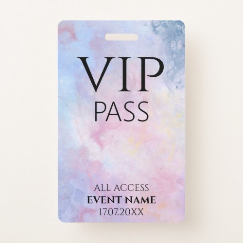 All Access Pass drawing vip event id badge