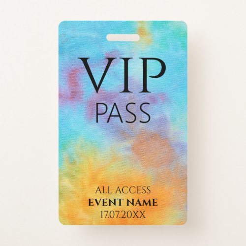 All Access Pass logo vip event id badge